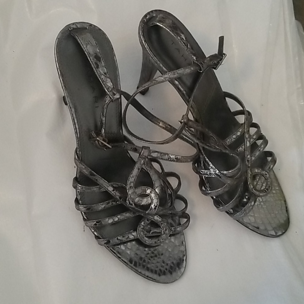 Ladies silver heels